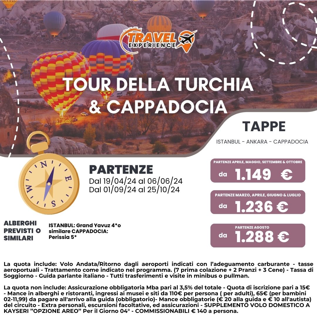 Tour della Turchia e Cappadocia