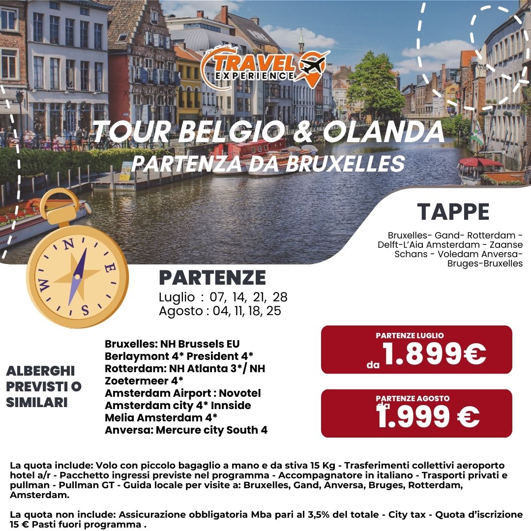 Tour Belgio e Olanda - Luglio / Agosto 2024